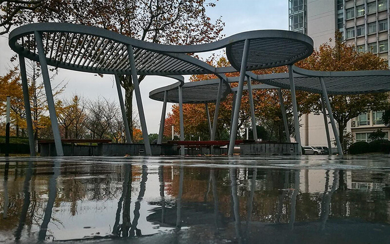 雨后校园