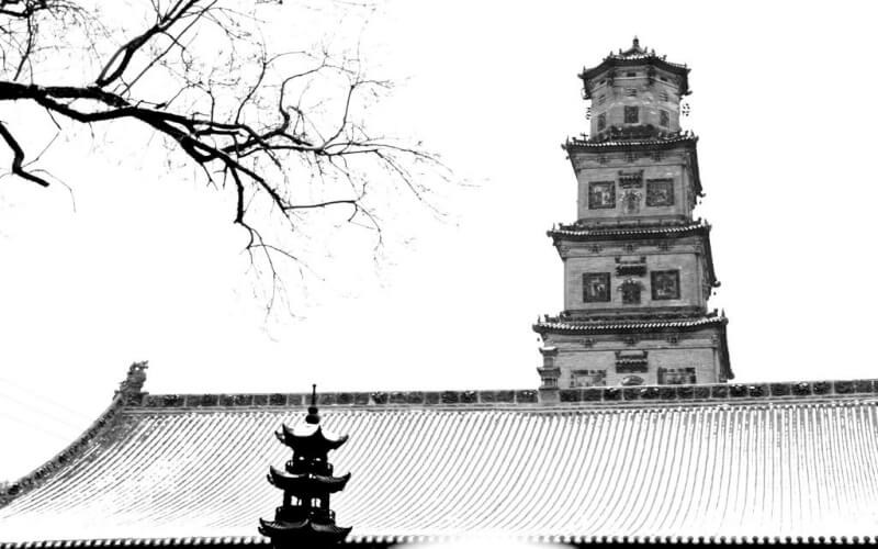 校园冬景