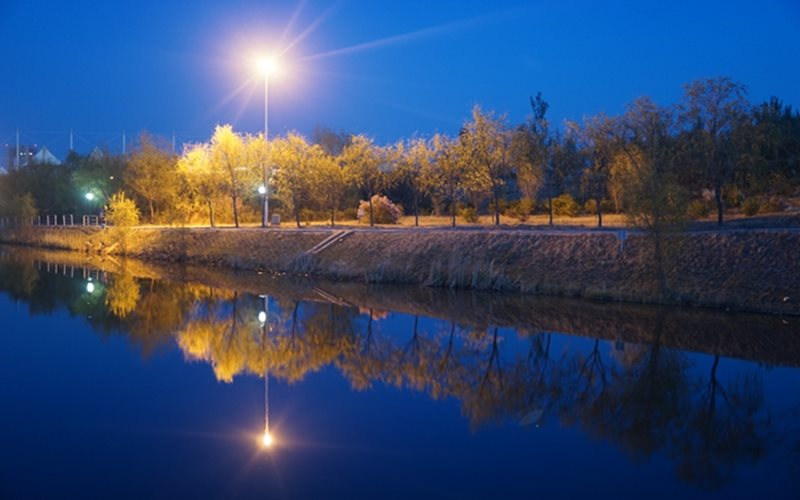 校园夜景