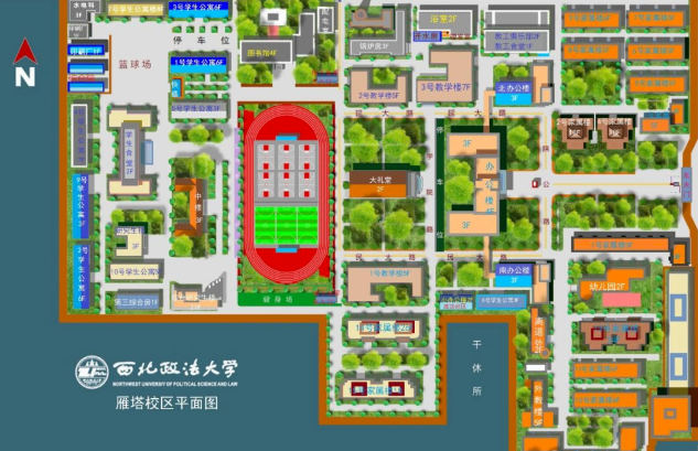 雁塔校区平面图