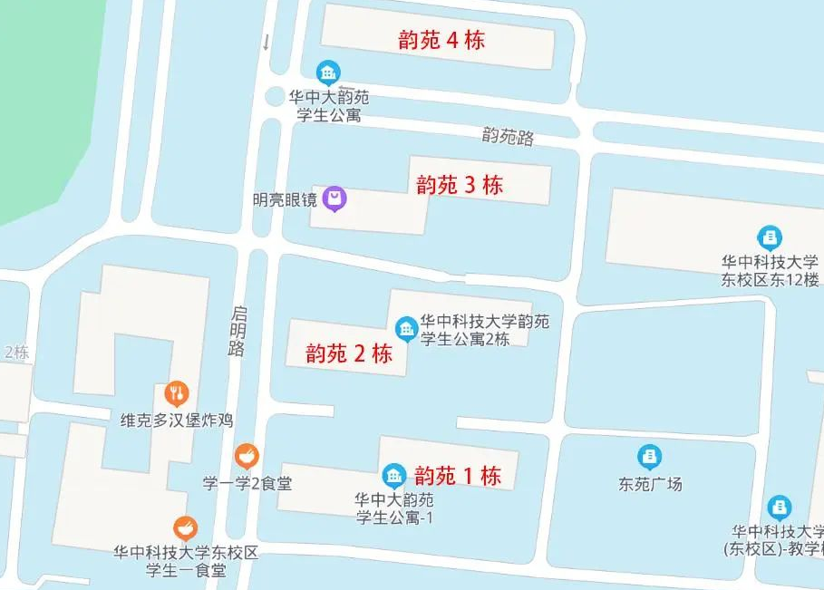 东区宿舍分布图