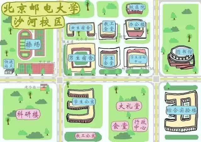 北京邮电大学宿舍分布平面图