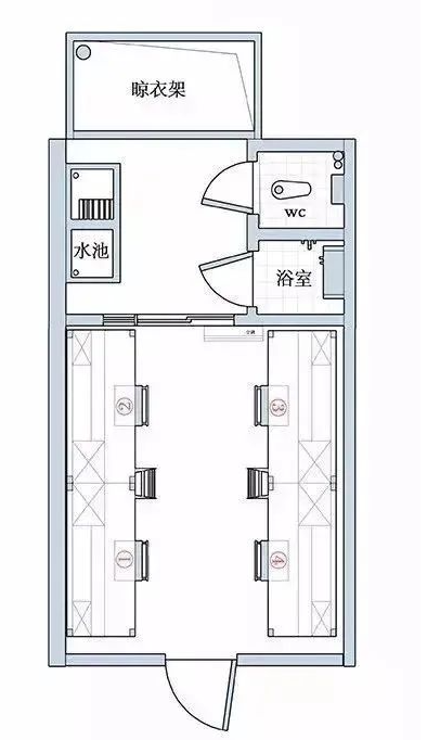 宿舍四人间宿舍户型图