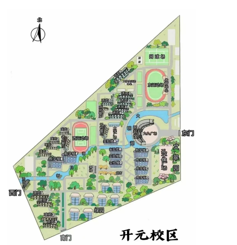 开元校区布局图、