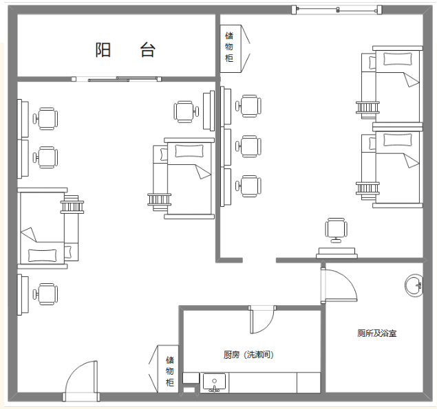 东莞校区八人间格局