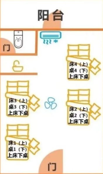 桂苑四人间格局