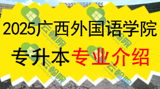 2025年广西外国语学院专升本招生专业介绍