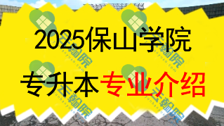 2025年保山学院专升本招生专业介绍