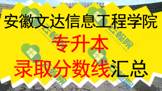 2025安徽文达信息工程学院专升本录取分数线解析