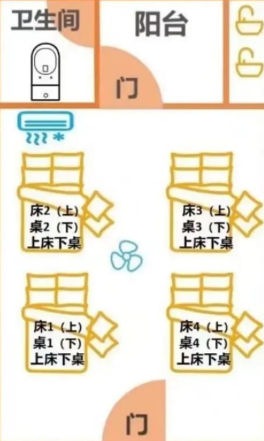 兰苑四人间格局