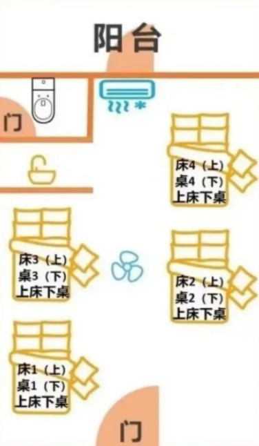 桂苑四人间格局