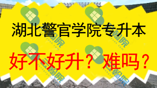 湖北警官学院专升本好不好升？难吗？